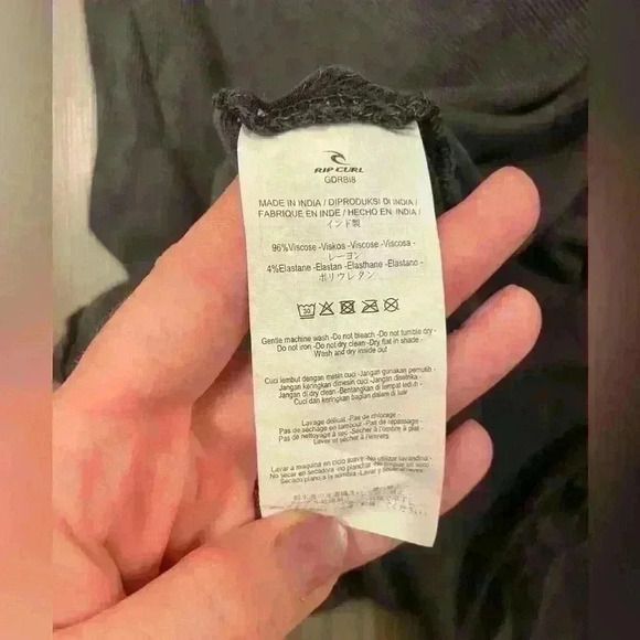 Rip Curl Womens Margeaux Viscose Dress Charcoal Size S‎ - Picture 7 of 10